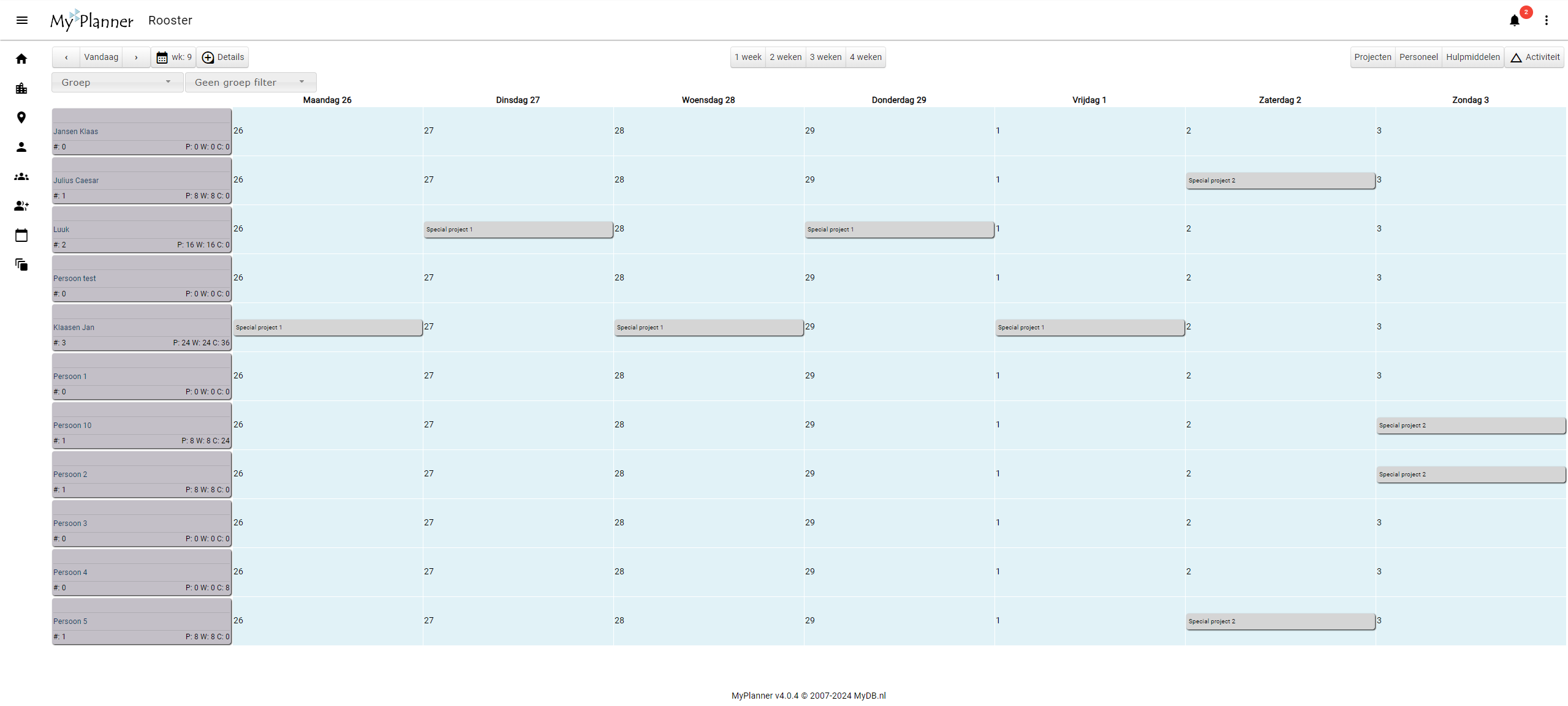 Software-update: MyPlanner 4.0.2